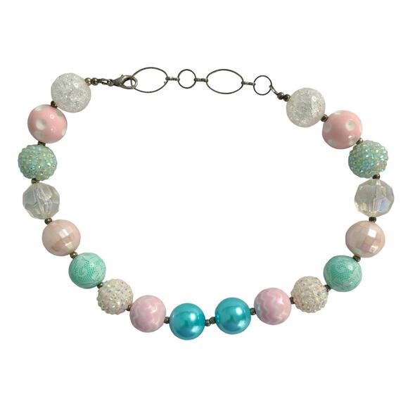 Bubblegum Pastels Sensory Textures Necklace *KIDS SIZE* 17" for kids 3+ yrs old - Picture 1 of 5